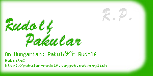 rudolf pakular business card